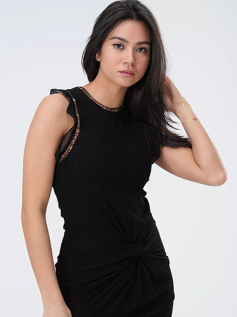 GUESS Midikleid OLGA schwarz