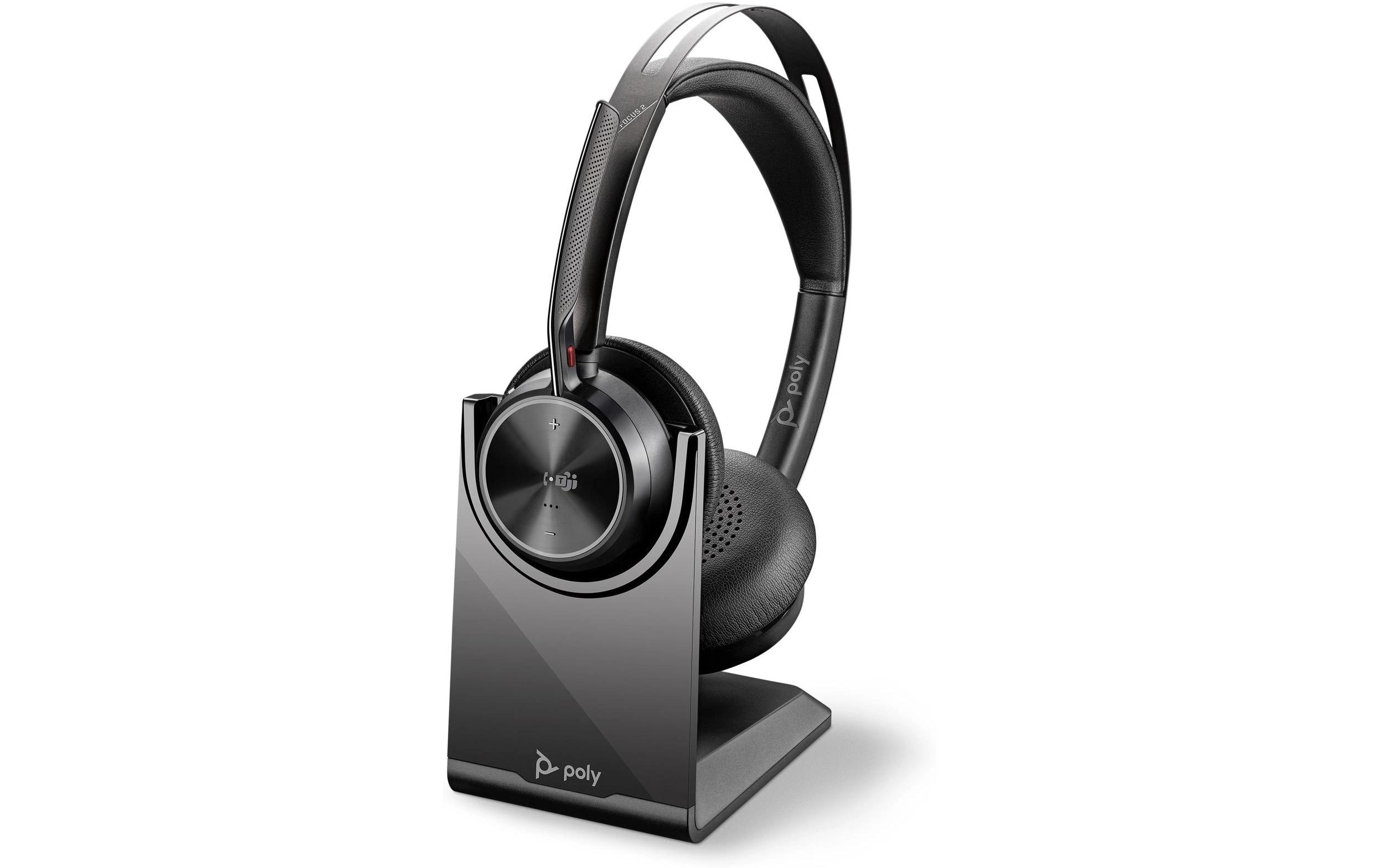 Headset Poly Voyager Focus 2 MS USB-C inkl. Ladestation<br>Stereo Bluetooth-Headset