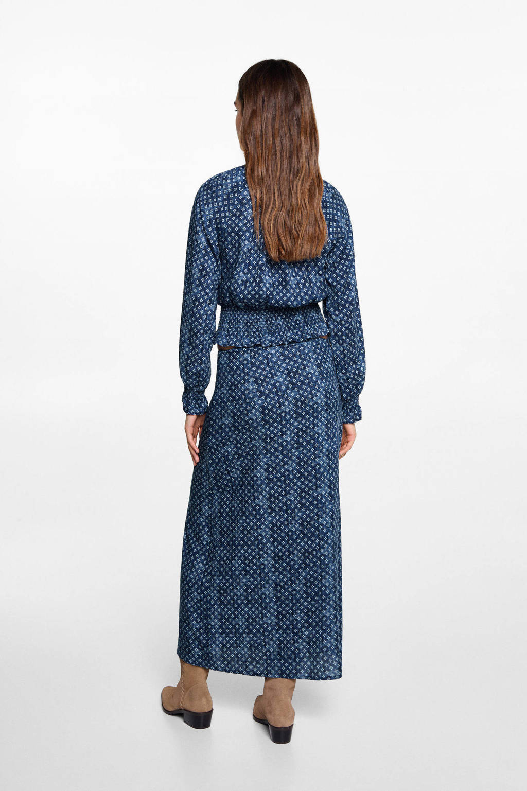 MANGO TEEN maxi rok blauw