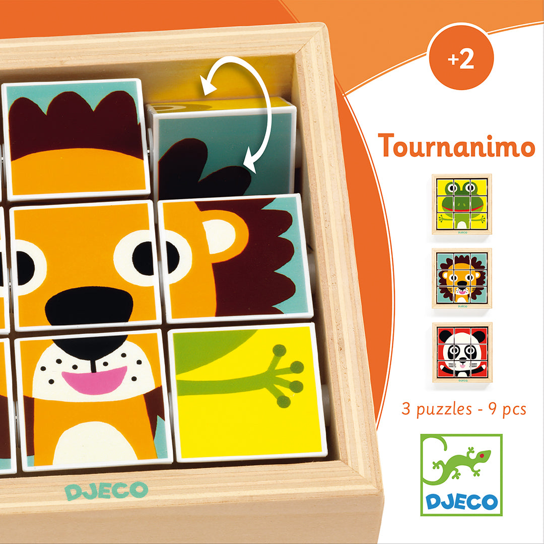 djeco draaipuzzel touranimo - 9st