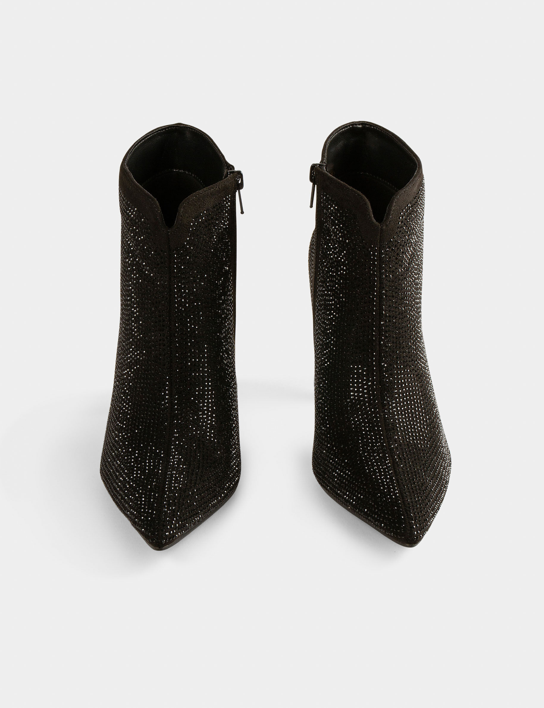 Bottines à talons avec strass noir femme - noir