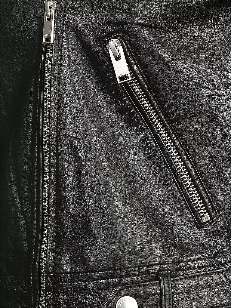 SELECTED FEMME Lederjacke  schwarz