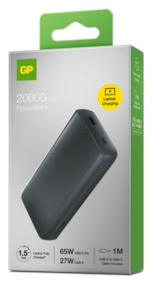 Batterie Externe GP T20B 20000 mAh / 65 W Gris