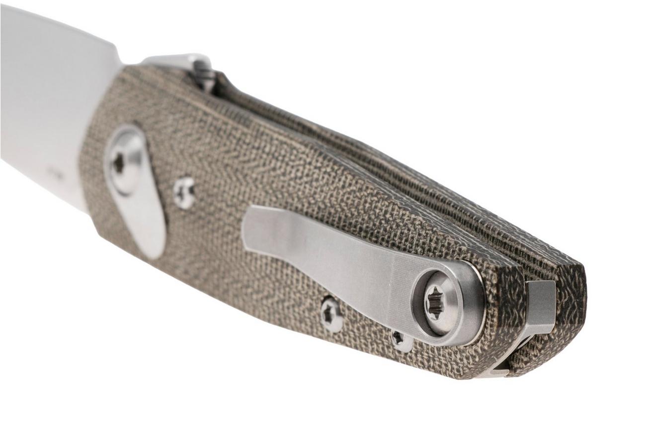 Ansø of Denmark Aros AROS-GM, Stonewashed RWL34, Green Micarta zakmes, Jens Ansø design