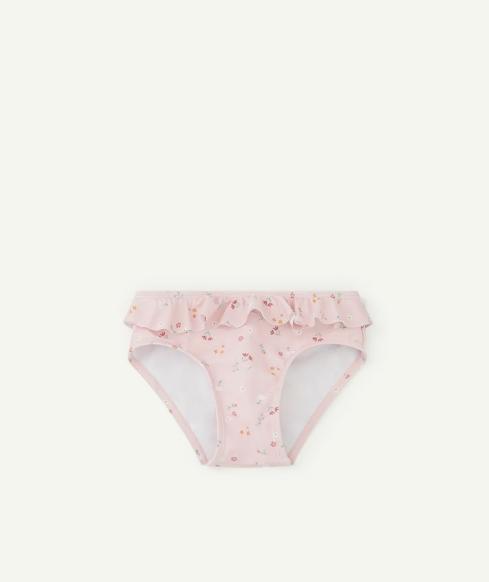 LITTLE DUTCHCULOTTE DE BAIN À VOLANTS ROSE AVEC IMPRIMÉ FLEURI EN POLYESTER RECYCLÉ