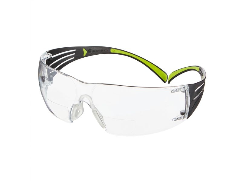 3M Schutzbrille SecureFit 425 mit  2.5 Dioptrie, Transparen Bügelbrille mit Lesebrille SF425 und  2.5 Dioptrie