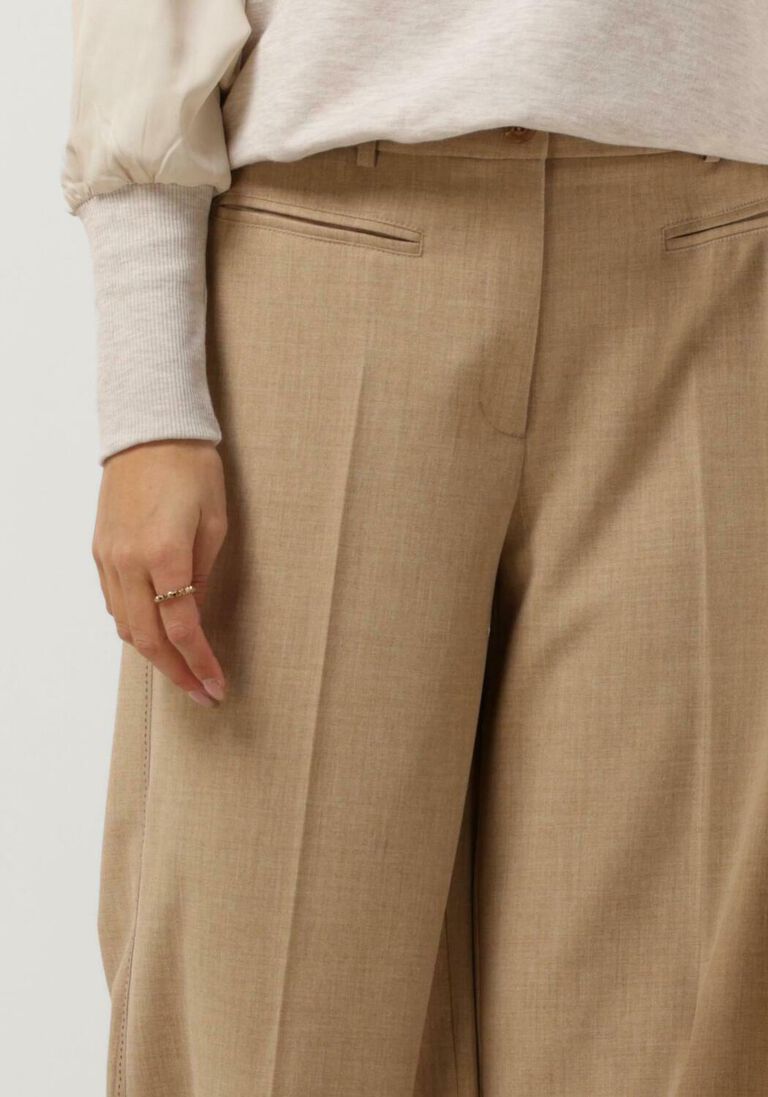 SUMMUM zand summum pantalon trousers wide leg melange
