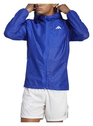 Veste imperméable adidas running Adizero Bleu