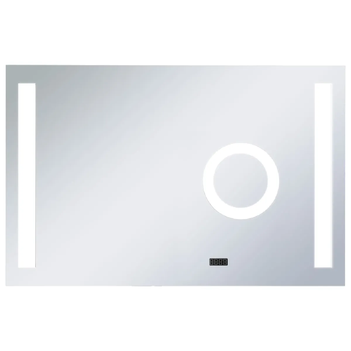 Decoshop26 Miroir LED salle de bain - Argenté - 100 x 60 cm