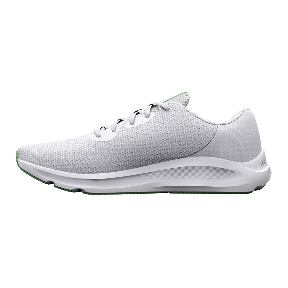 Under Armour UA CHARGED PURSUIT 3 TWIST - Chaussures running Femme white/white/aqua foam