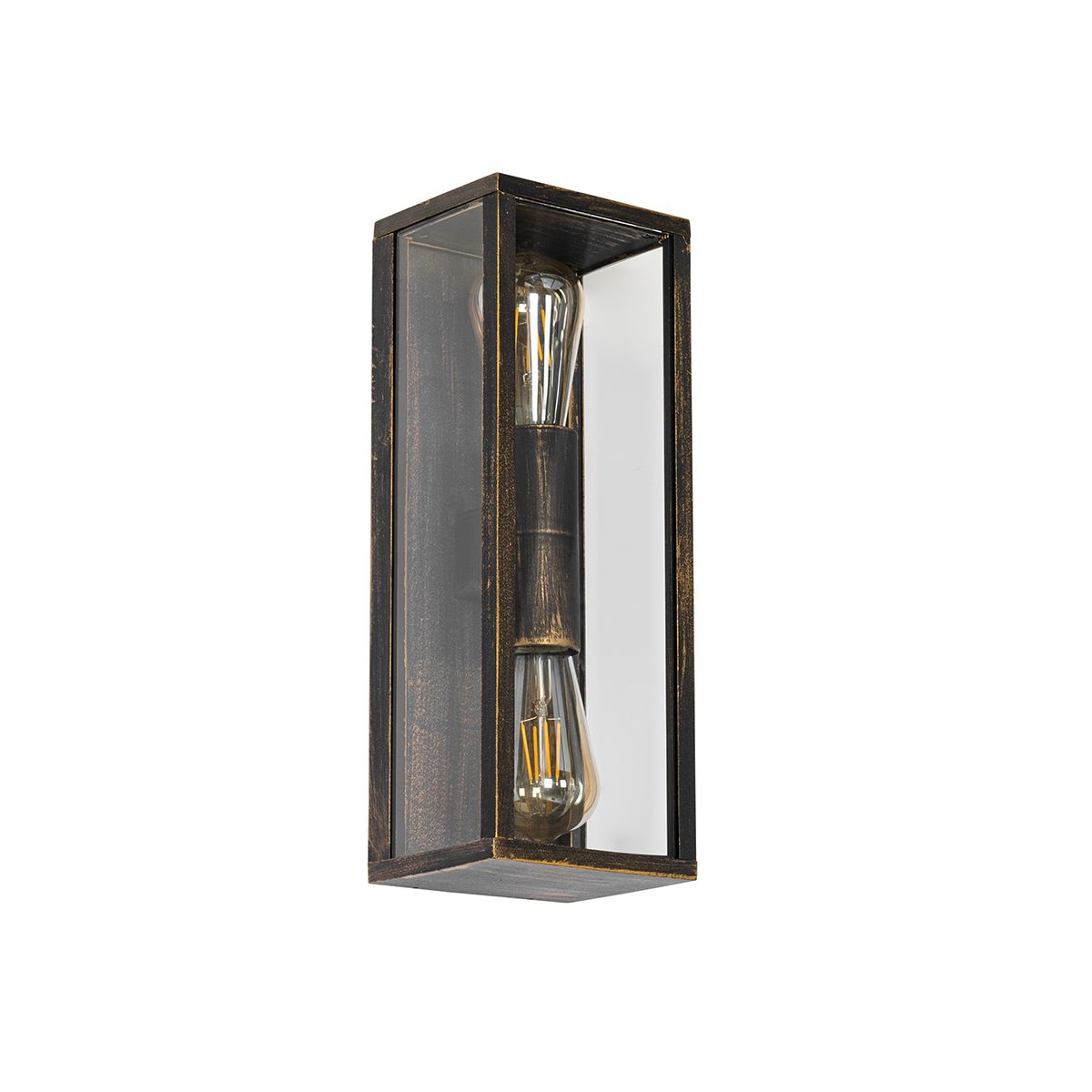 Vintage wandlamp antiek goud 38 cm 2-lichts IP44 - Charlois