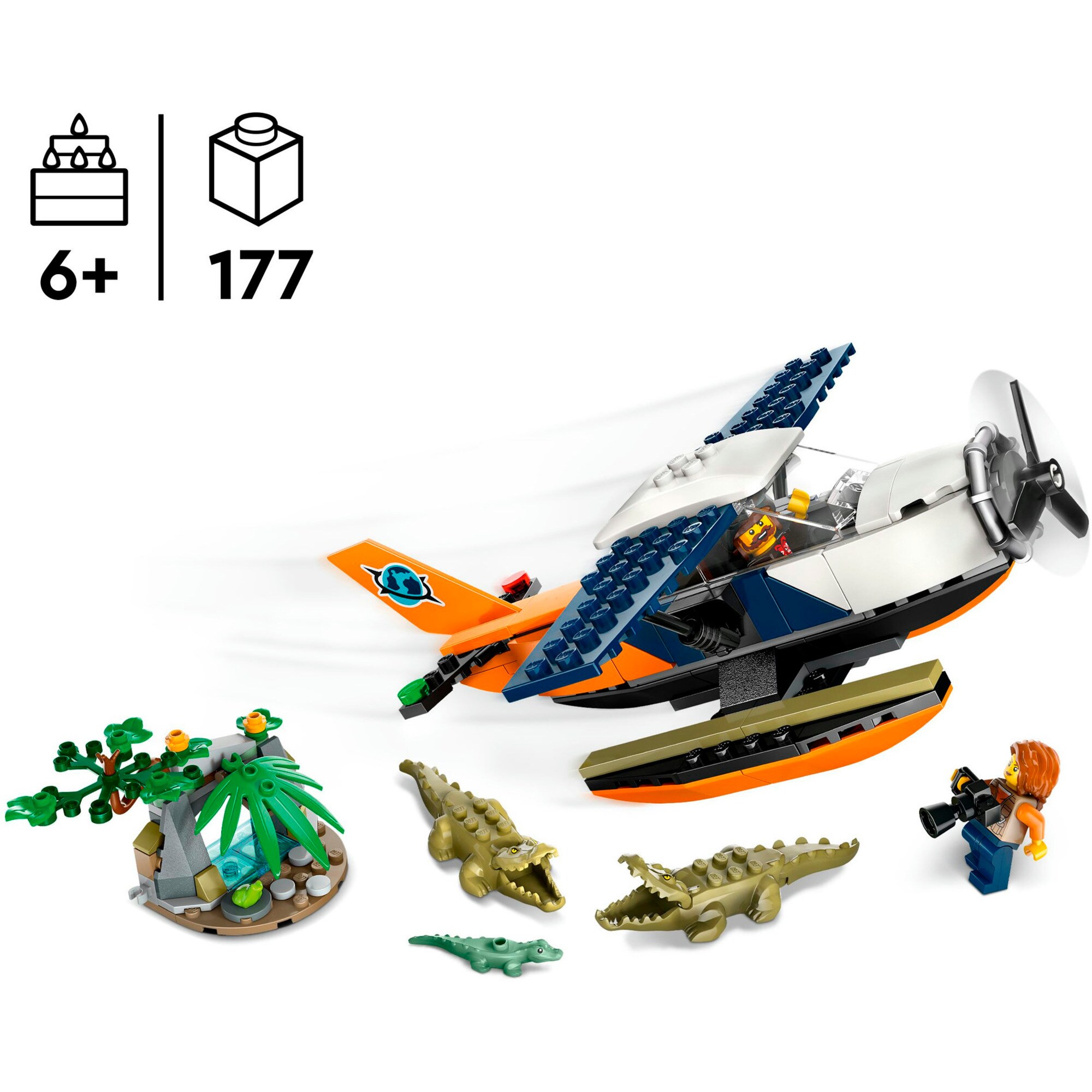 LEGO Konstruktionsspielzeug City Dschungelforscher-Wasserflugzeug