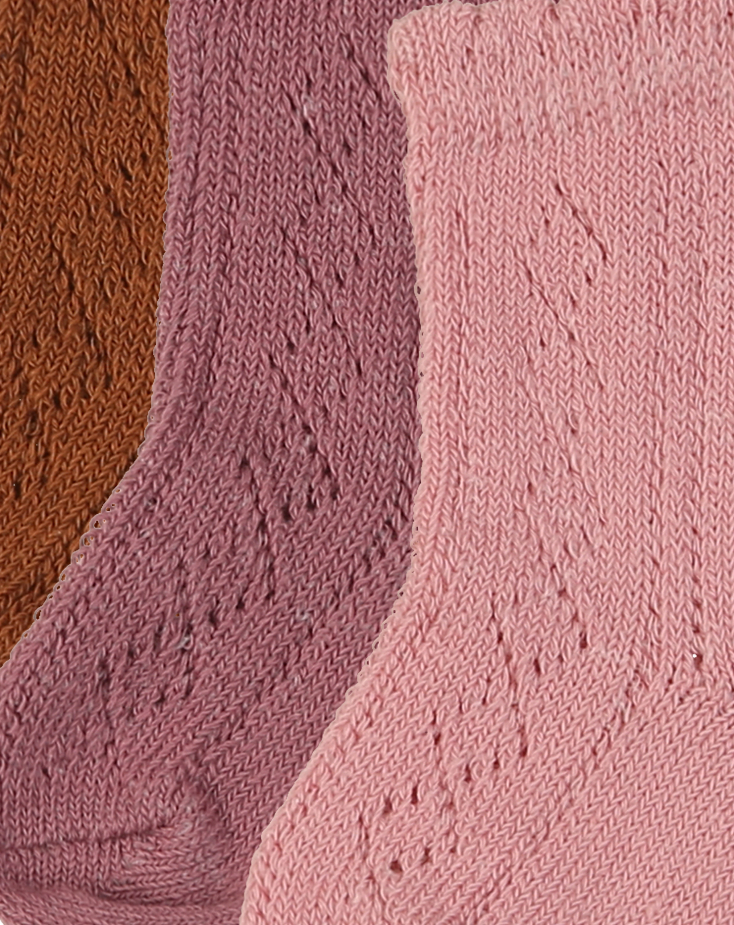 Socken MÄUSEZÄHNCHEN 3er-Pack in dusty rose/brick/rosenrauch