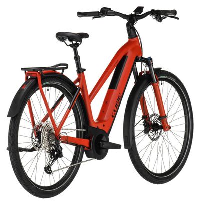 Vélo de Ville Électrique Cube Kathmandu Hybrid EXC 750 Trapeze Shimano Deore 12V 750 Wh 700 mm Rouge