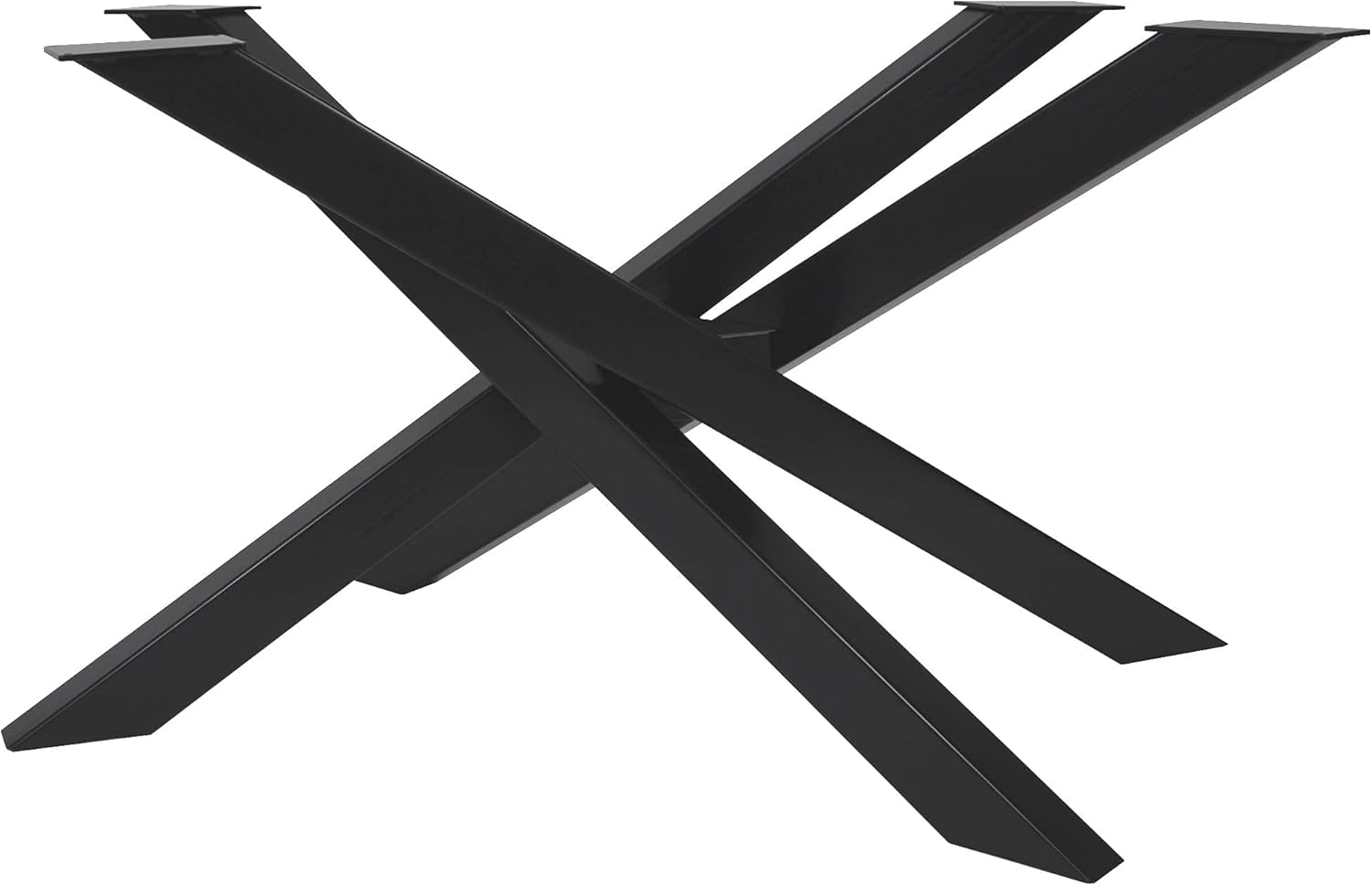 Magnetic Mobel Tischgestell Orion Design Kreuzgestell Schwerlast massiv Tischkufen Stahl Tischbeine Metall (Schwarz, 113x73xH71)