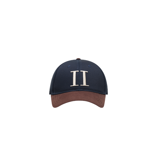 Les Deux Suede Baseball Cap, Dark Navy/Ebony Brown, One size