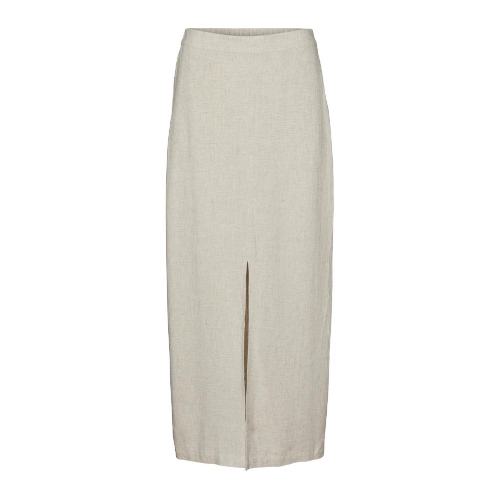 Vero Moda Jupe Longue Écru Femme Vero Moda Ankle Linen