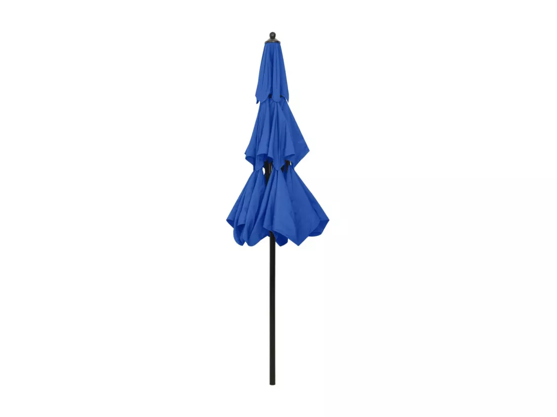 Parasol à 3 niveaux avec mât en aluminium Bleu azuré 2,5 m