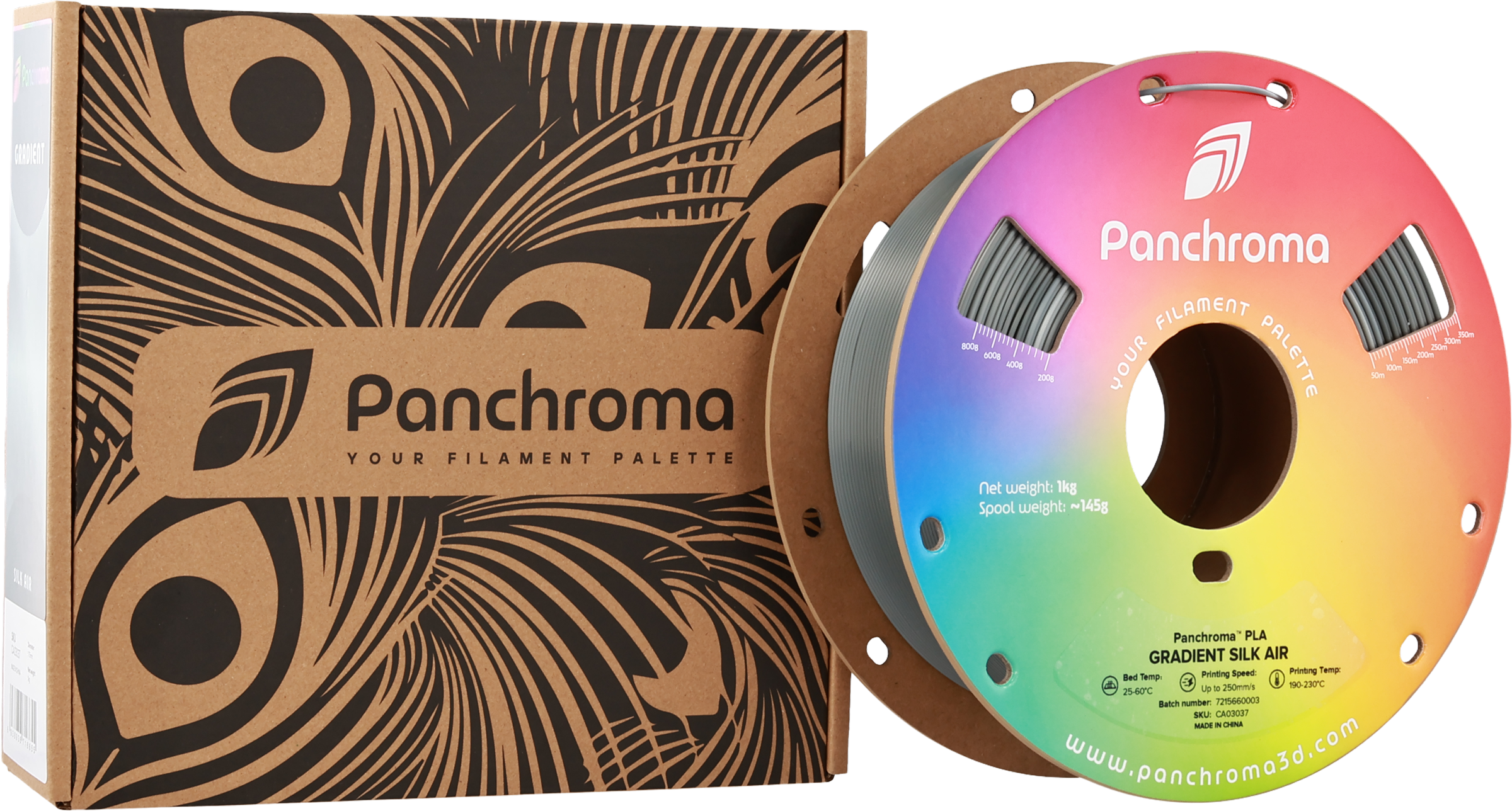 Polymaker  Panchroma™ PLA Gradient Silk Air, 1,75 mm / 1000 g    Ein Farbspektakel in Silk Air