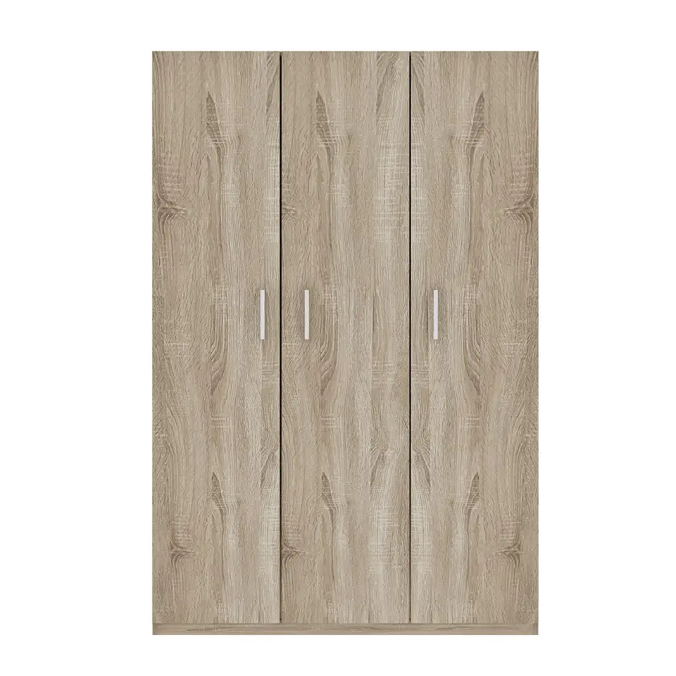 Interiax Kledingkast 'Mila' - Sonoma Eik - 3 Deurs - 180x120x42 cm