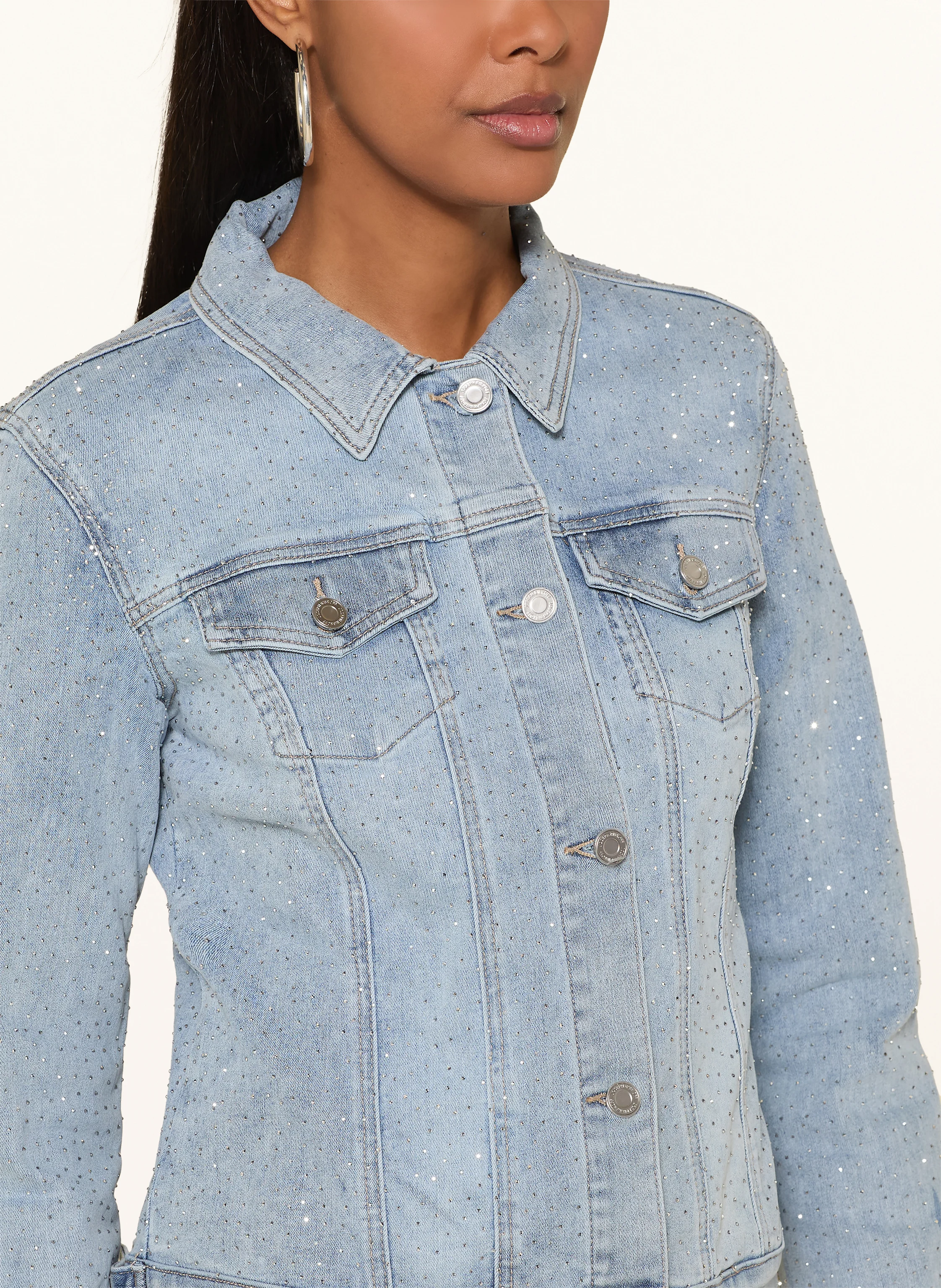 Joseph Ribkoff Jeansjacke mit Schmucksteinen