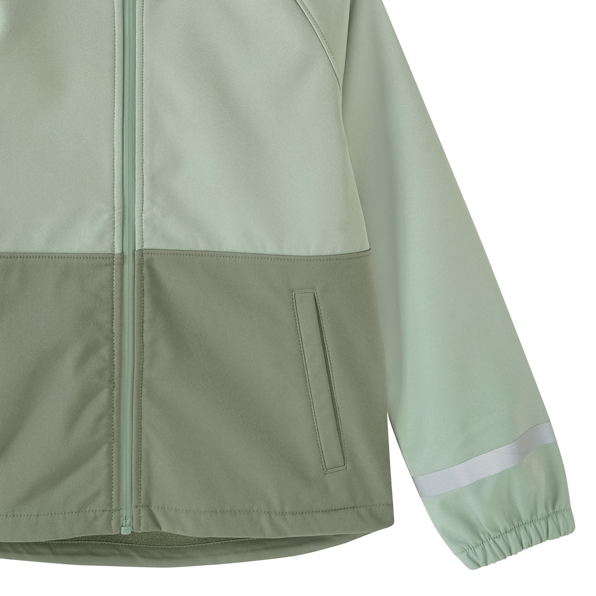 Yigga Kinder Softshelljacke mit Kapuze salbei