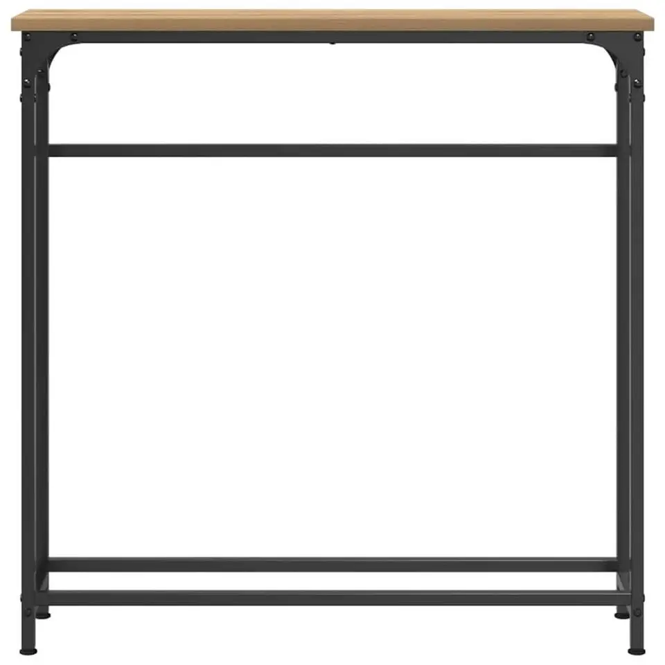 vidaXL - Sidetable - Artisanaal eiken - Gelaagd hout en metaal - 75x19.5x75 cm