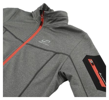 Sweat-shirt Hannah pour femme Thea PS Full - Zip-Stretch-Gris-Rose Corail