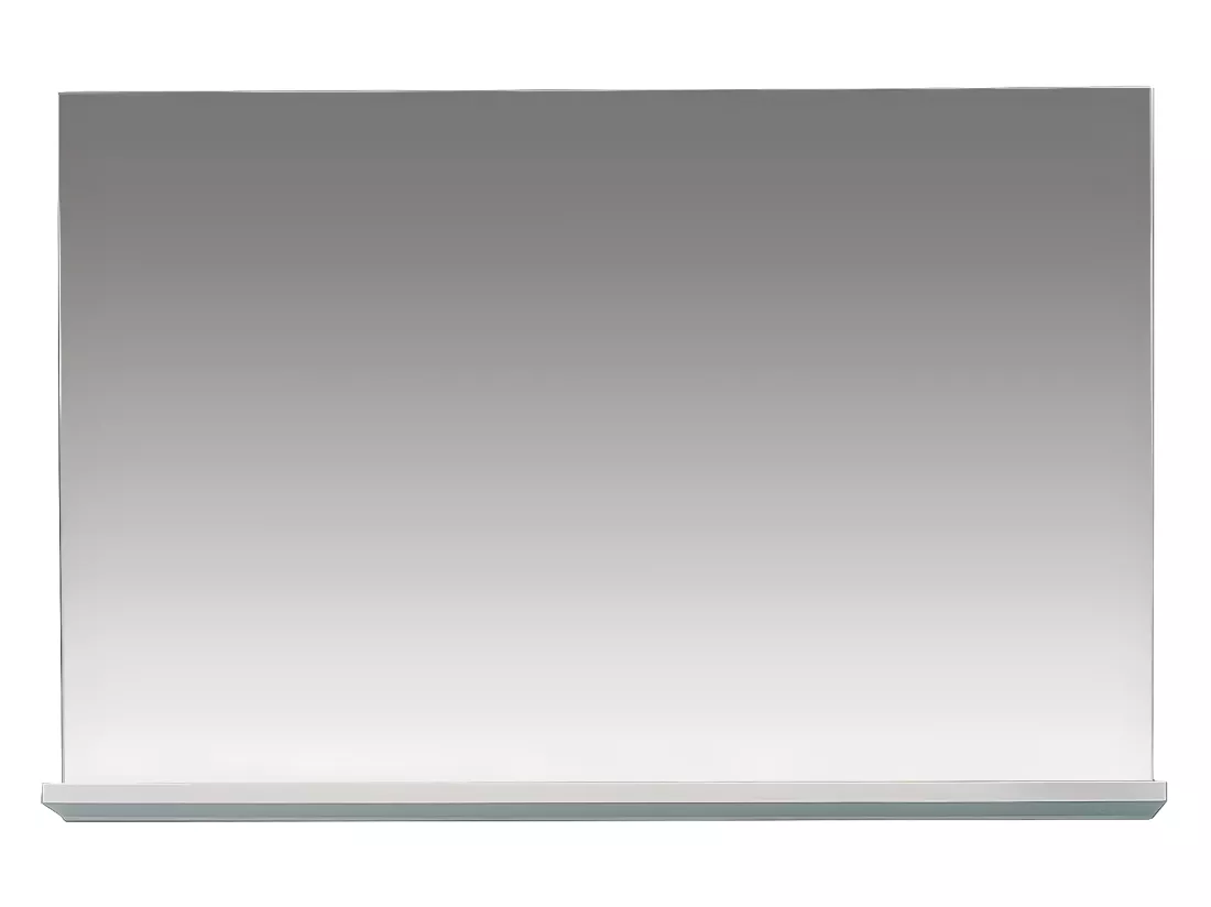 Meuble d'entrée - miroir + 1 tablette mélaminé blanc L - H - P : 91 x 60 x 14 cm