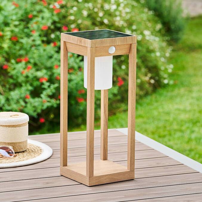 Lanterne solaire à détection de mouvement PIKY Beige Lin