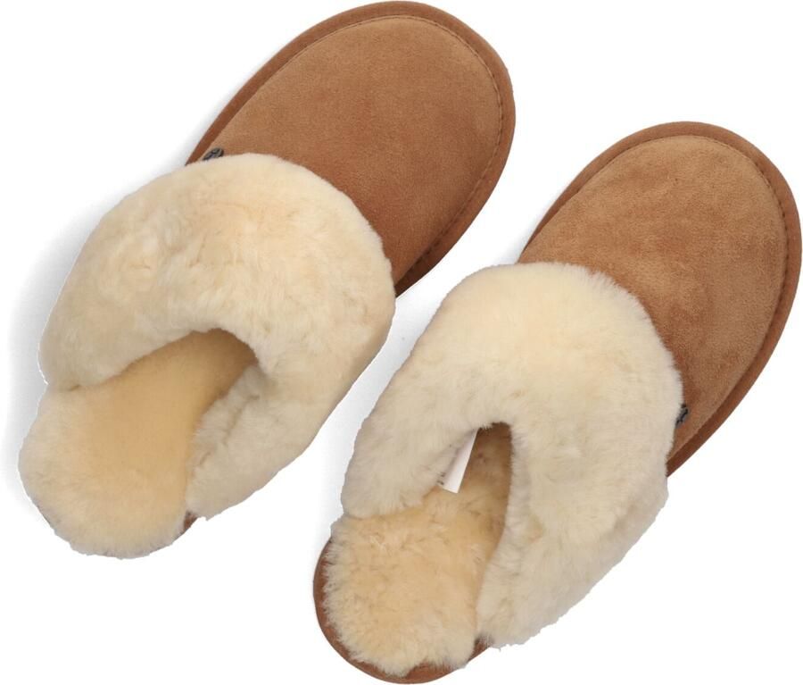 WARMBAT Pantoffels Dames Flurry Maat: 44 Materiaal: Suède Kleur: Cognac
