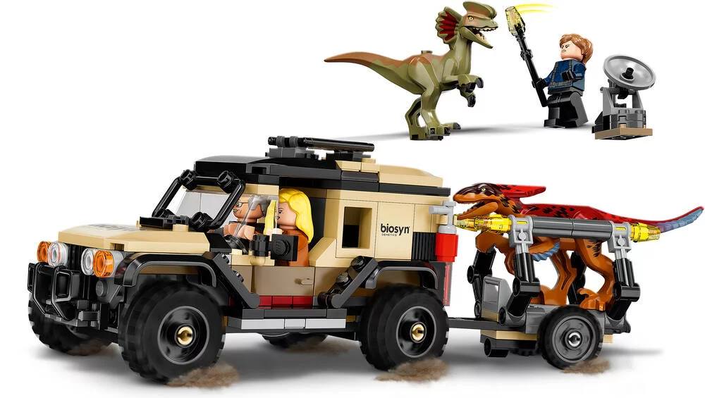 LEGO®JURASSIC WORLD™ 76951 - LE TRANSPORT DU PYRORAPTOR ET DU DILOPHOSAURUS