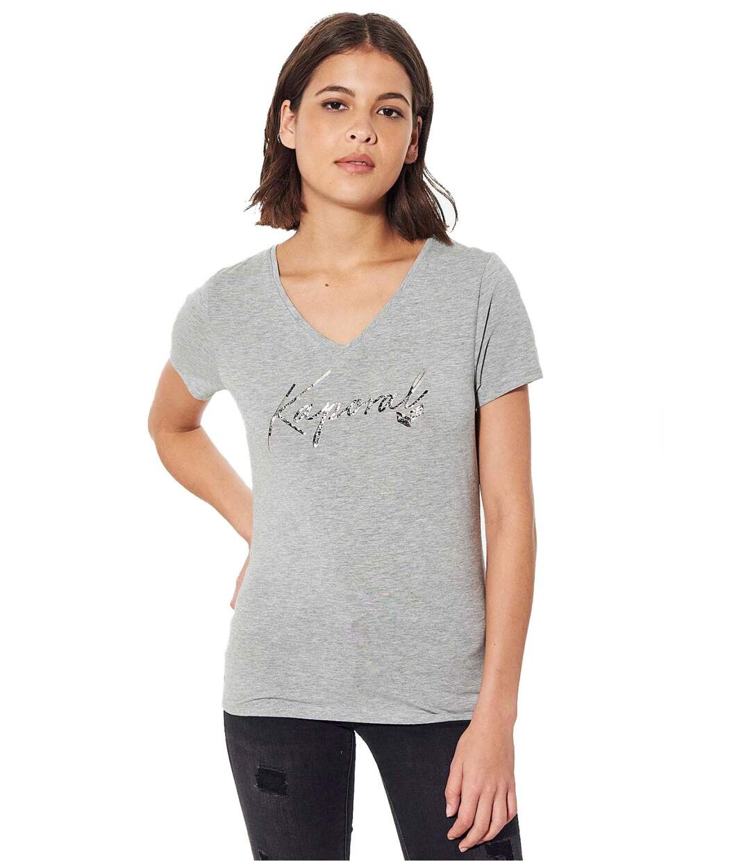 Tee shirt stretch logo   -  Kaporal - Femme
