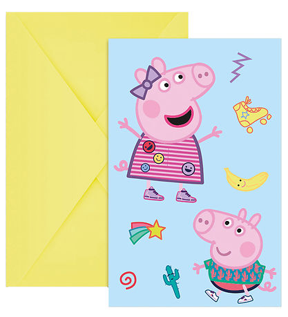 Decorata Party Einladungen - 6er-Pack - Peppa Pig Messy Play