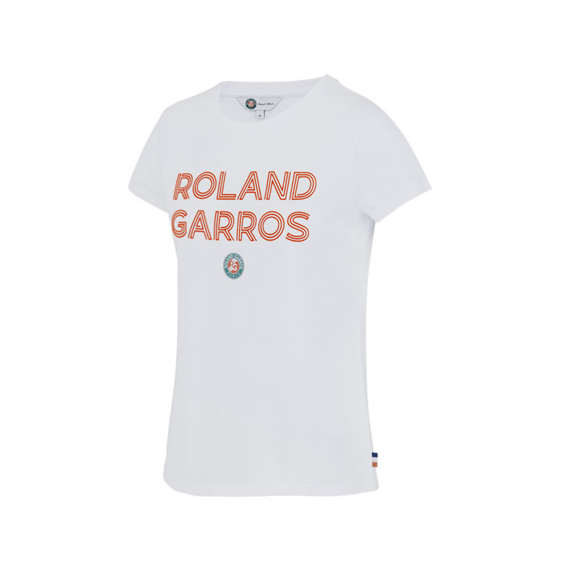 Tee-shirt Roland Garros femme Line blanc