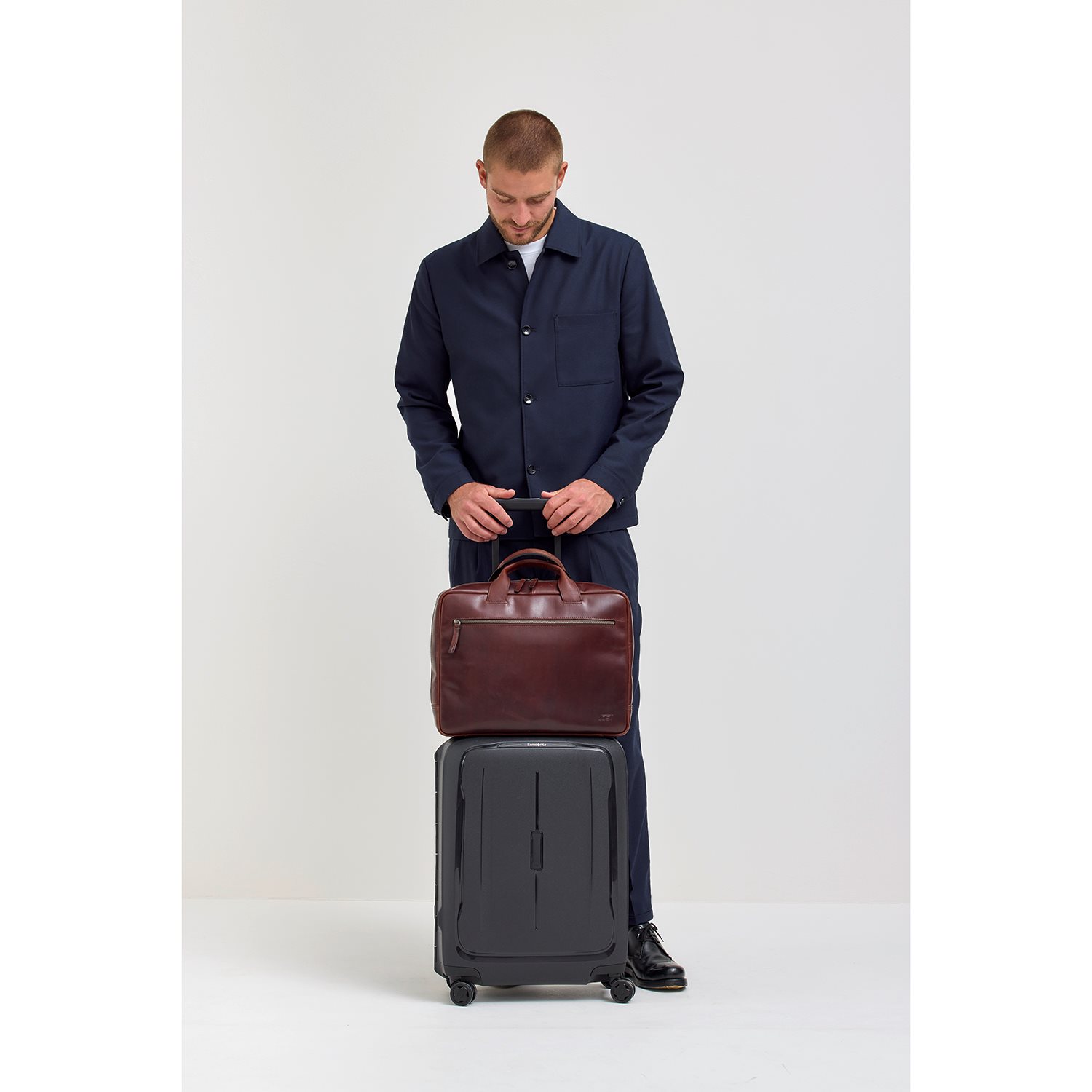 Jost Lund Businessbag S 1 Comp. brown