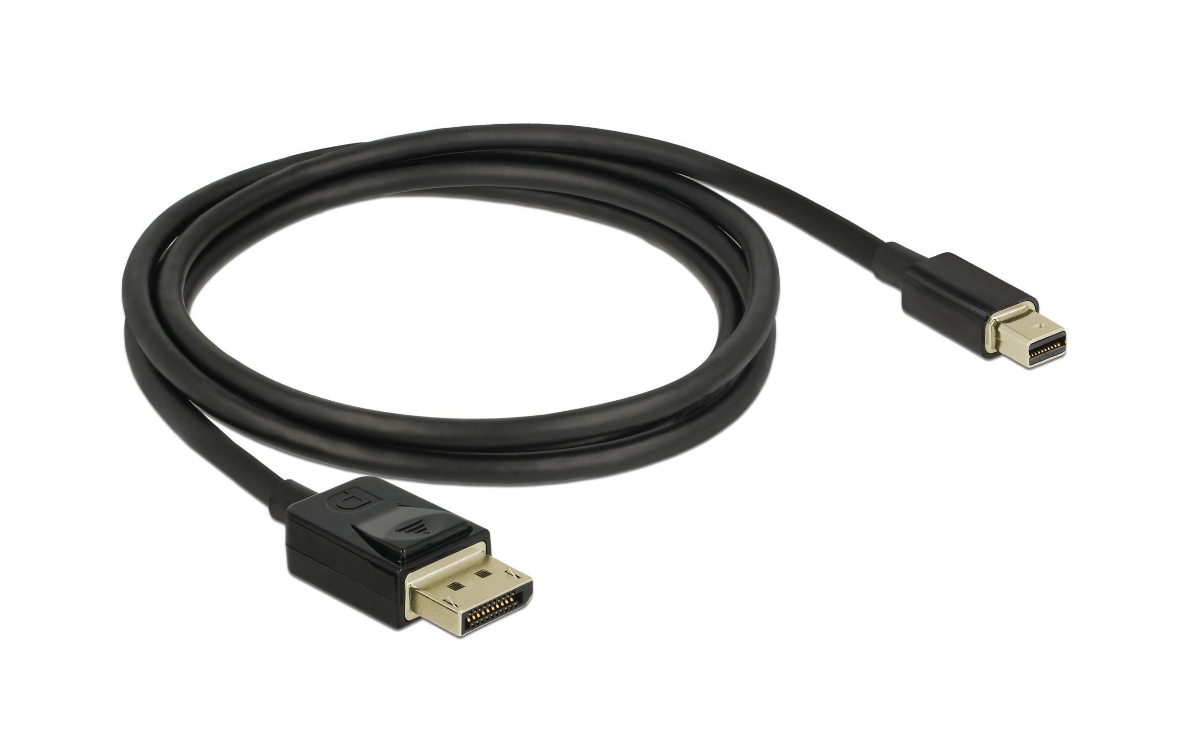 Kabel Mini-DisplayPort – DisplayPort, 1 m 8K 60 HzDelock Mini DisplayPort zu DisplayPort Kabel 8K 60 Hz 1 m DP 8K zertifiziert