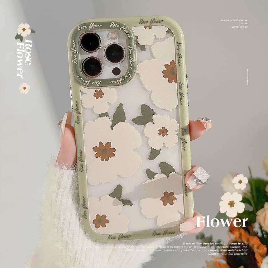 kloudkase - Bloemen telefoonhoesje - iPhone 15 Pro Max / 15 Pro / 15 Plus / 15 / 14 Pro Max / 14 Pro / 14 Plus / 14 / 13 Pro Max / 13 Pro / 13 / 12 Pro Max / 12 / 12 Pro / 11 Pro Max / 11 / XS Max / XR / X / XS