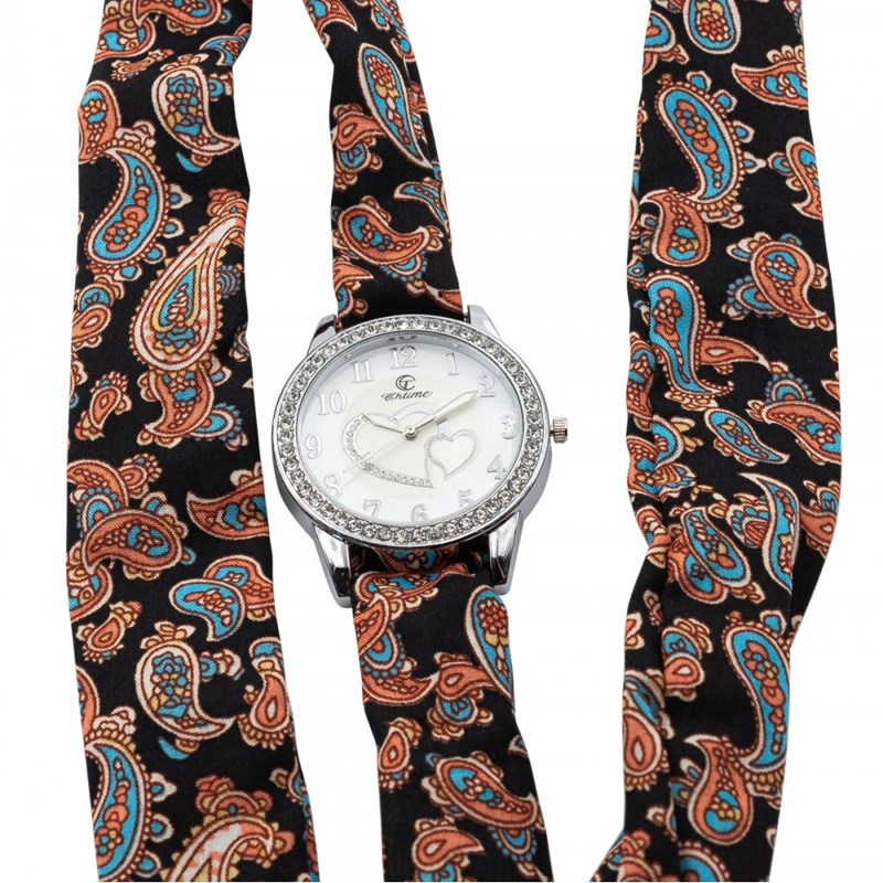 Montre Femme CHTIME bracelet Tissu Noir