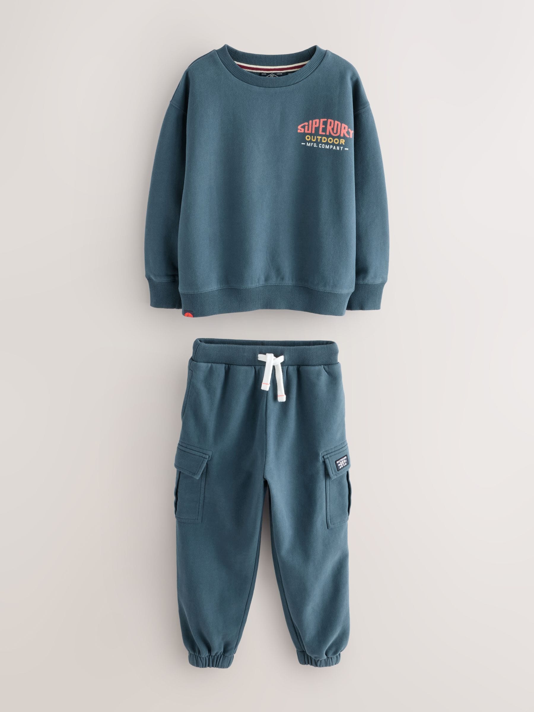 Blauw met rood - Superdry joggingpak