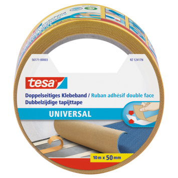 Tesa Universal dubbelzijdig tapijttape 10 m x 50 mm