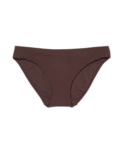 bas de bikini femme taille mi-haute marron foncé