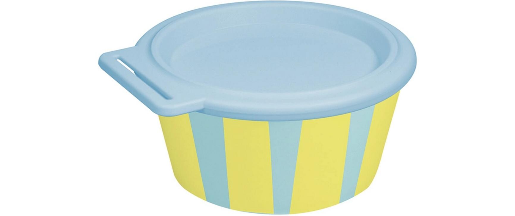 Schale Nora Box Stripes 11 cm, 1 Stück, Sweet BlueSchale mit Deckel