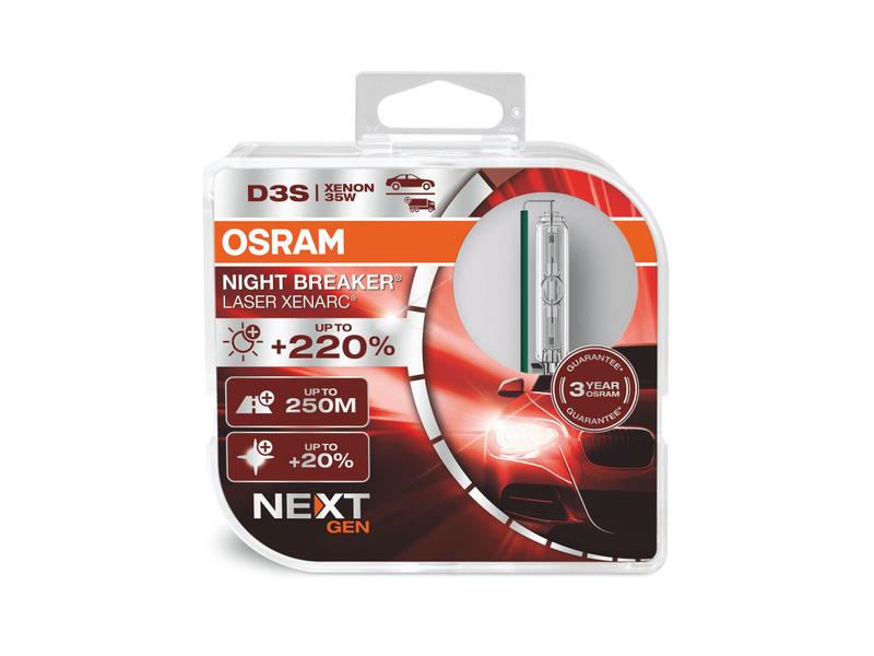 OSRAM D3S XENARC Night Breaker Laser Duobox LKW/PKW 35 W Leistungsstarke Xenonlampe für PKW & LKW