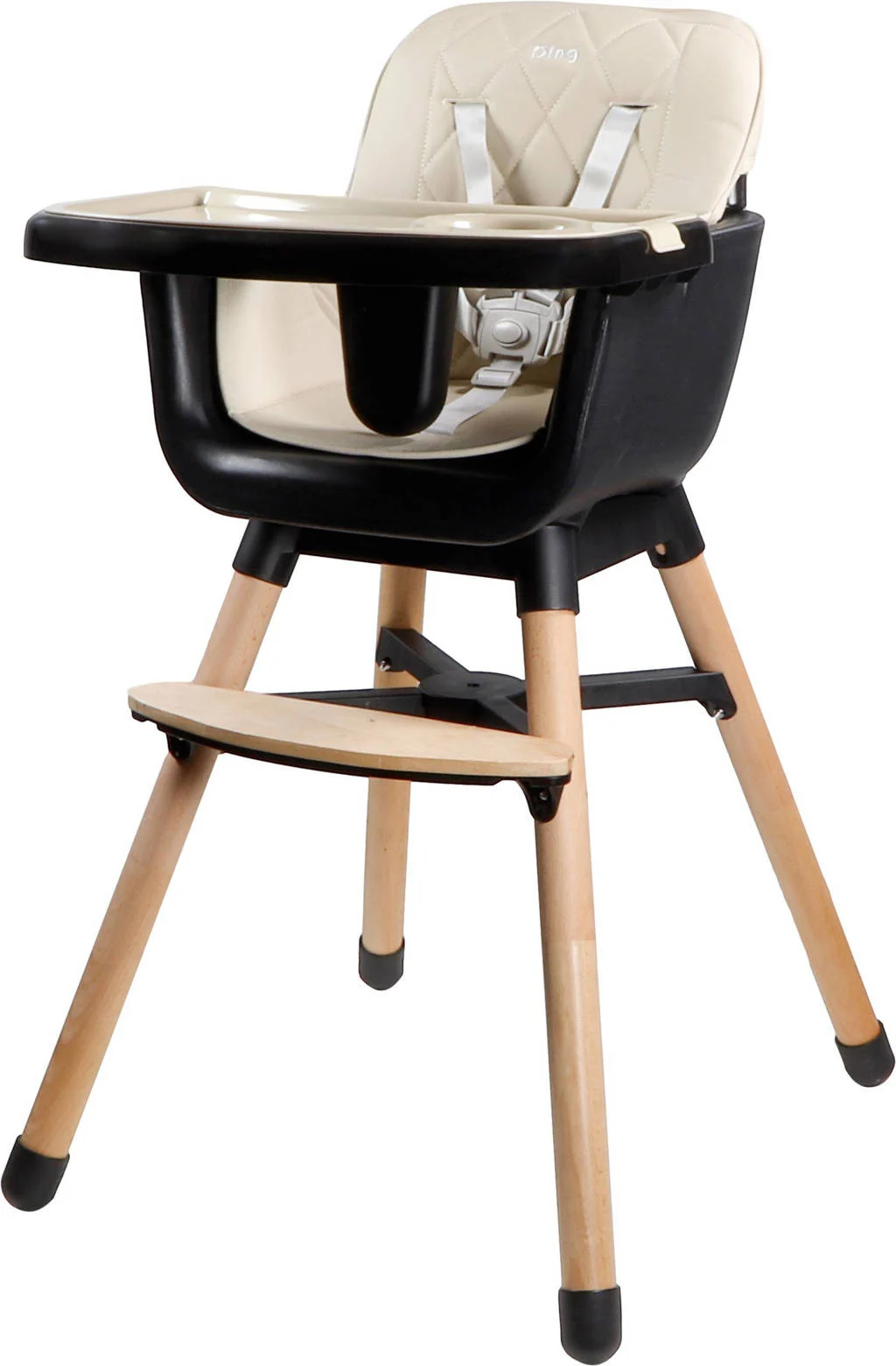 Wooden High Chair - Daily - Beige