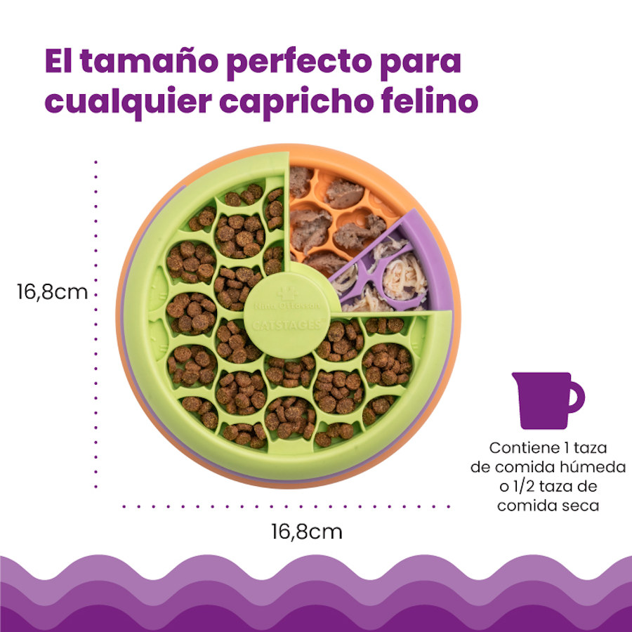 Outward Hound Catstages Nina Ottosson Kitty Lickin' Layers Alimentador Interativo para Gatos