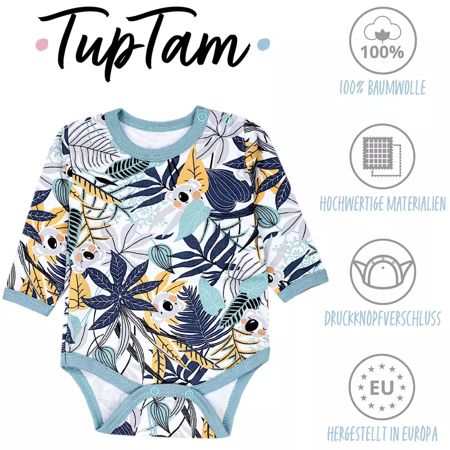 TupTam Jungen Baby Body Langarm 5er Pack orange