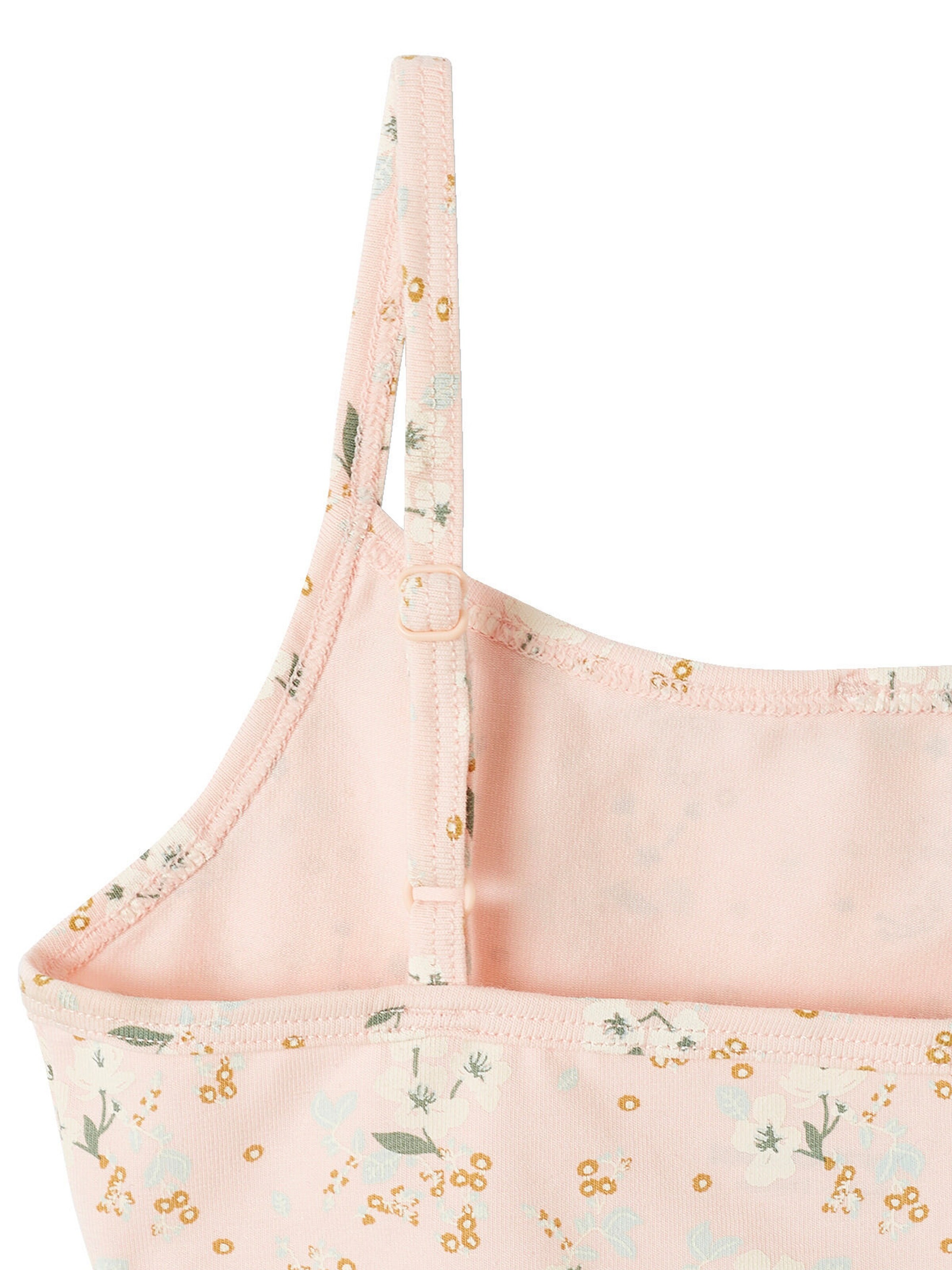 Vertbaudet 2er-Pack Mädchen Bustiers, Blumen pudrig rosa