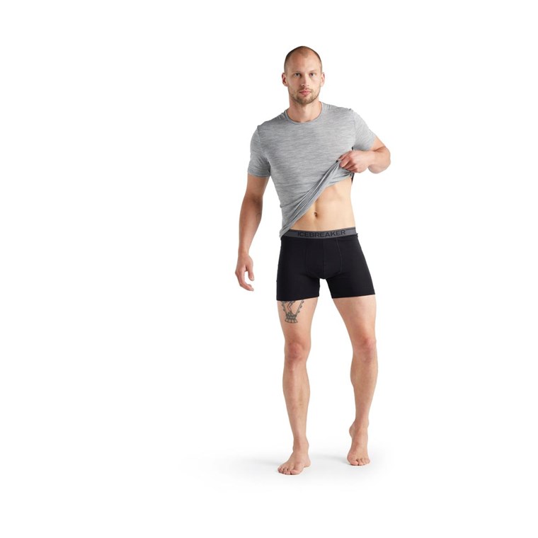 Icebreaker Anatomica Boxers Mens Black