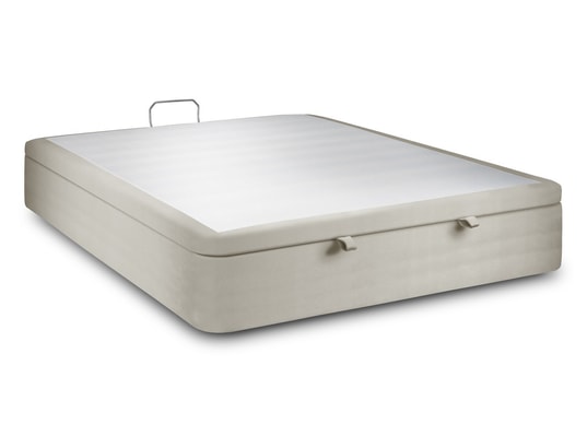 SOMMEIL DE PLOMB - Sommier 140 x 190 Sommier coffre velours taupe 140x190 h39cm